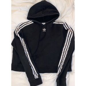 Adidas cropped hooded sweatshirt